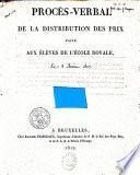 Procès-verbal de la distribution des prix faite aux élèves de l'école royale, le 8 août 1817