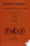 Procès-verbaux de l'Académie des Beaux-arts: 1816-1820