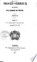 Procés-verbaux de la chambre des députés