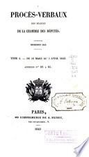 Procès-verbaux des séances de la Chambre des députés