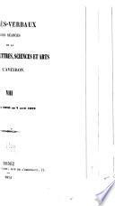 Procès-verbaux des séances de la Société des lettres