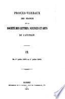 Procès-verbaux des séances de la Société des Lettres, Sciences et Arts de l'Aveyron