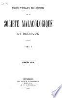 Procès-verbaux des séances de la Société malacologique de Belgique