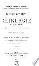 Proces-verbaux, memoires et discussions