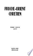 Proche-Orient chrétien