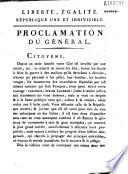 Proclamation du général [Signé : Précy, 3 septembre 1793.]