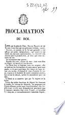 Proclamation du roi