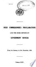 Proclamations and subsidiary legislation
