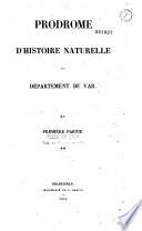 Prodrome d'histoire naturelle du département du Var