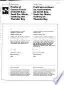 Profile of Census Tracts in North Bay, Sault Ste. Marie, Sudbury and Thunder Bay