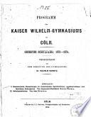 Programm, sechstes Schuljahr, 1873-1874