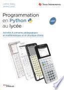 Programmation en Python au lycée
