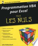 Programmation VBA pour Excel 2013 et 2016 pour les Nuls grand format