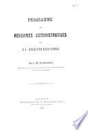 Programme de réformes administratives par la décentralisation