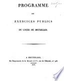 Programme des exercices publics du Lycée de Bruxelles