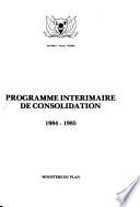 Programme interimaire de consolidation