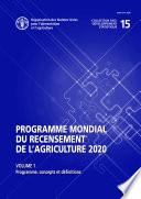 Programme mondial de recensement de l’agriculture 2020