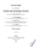 Programme ou résumé des leçons d'un cours de constructions