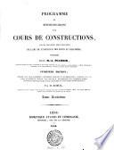 Programme ou résumé des leçons d'un cours de constructions