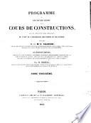 Programme ou résumé des leçons d'un cours de constructions
