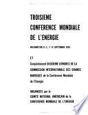 Programme troisième conférence mondiale de l'energie