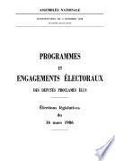 Programmes et engagements électoraux des députés proclamés élus