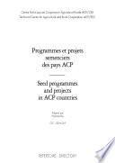 Programmes et projets semenciers des pays ACP