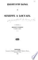 Projet d'un canal de Seneffe à Louvain