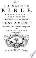 Projet d'une nouvelle version françoise de la Bible par mr. Charles le Cene