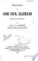 Projet de code civil allemand