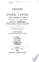 Projet de Code civil pour l'empire du Japon