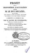Projet de la proposition d'accusation contre M. le duc Decazes ...