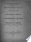 Projet de règlement and projet de loi relatifs à l'assainissement de Paris