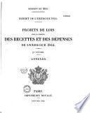 Projets de lois pour la fixation des budgets des dépenses et des recettes de l'exercice 1843, 1844, 1845, 1846, 1847, 1848