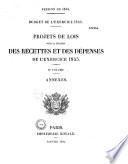 Projets de lois pour la fixation des budgets des dépenses et des recettes de l'exercice 1843, 1844, 1845, 1846, 1847
