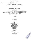 Projets de lois pour la fixation des recettes et des dépenses de l'exercice 1843