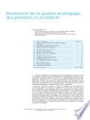 Promotion de la qualite ecologique des produits et ecolabels