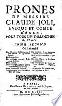 Prones de messire Claude Joli [...] pour tous les dimanches de l'année