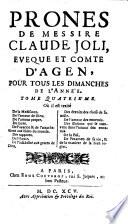 Prones de messire Claude Joli [...] pour tous les dimanches de l'année