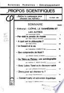 Propos scientifiques