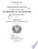 Proposition de loi concernant la fixation du budget des dépenses et des recettes de l'exercice 1837