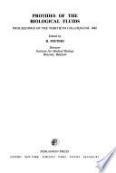 Protides of the Biological Fluids