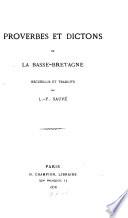 Proverbes et dictons de la Basse-Bretagne