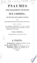 Psaumes nouvellement traduits sur l'Hébreu