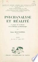 Psychanalyse et réalité : à propos de la théorie de la technique psychanalytique