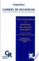 Psycholinguistique et didactique des langues étrangères