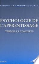 Psychologie de l'apprentissage : termes et concepts