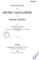 Psychologie des grands calculateurs et joueurs d'échecs