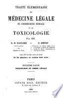 ptie. Toxicologie et chimie légale