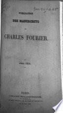 Publication des manuscrits de Charles Fourier